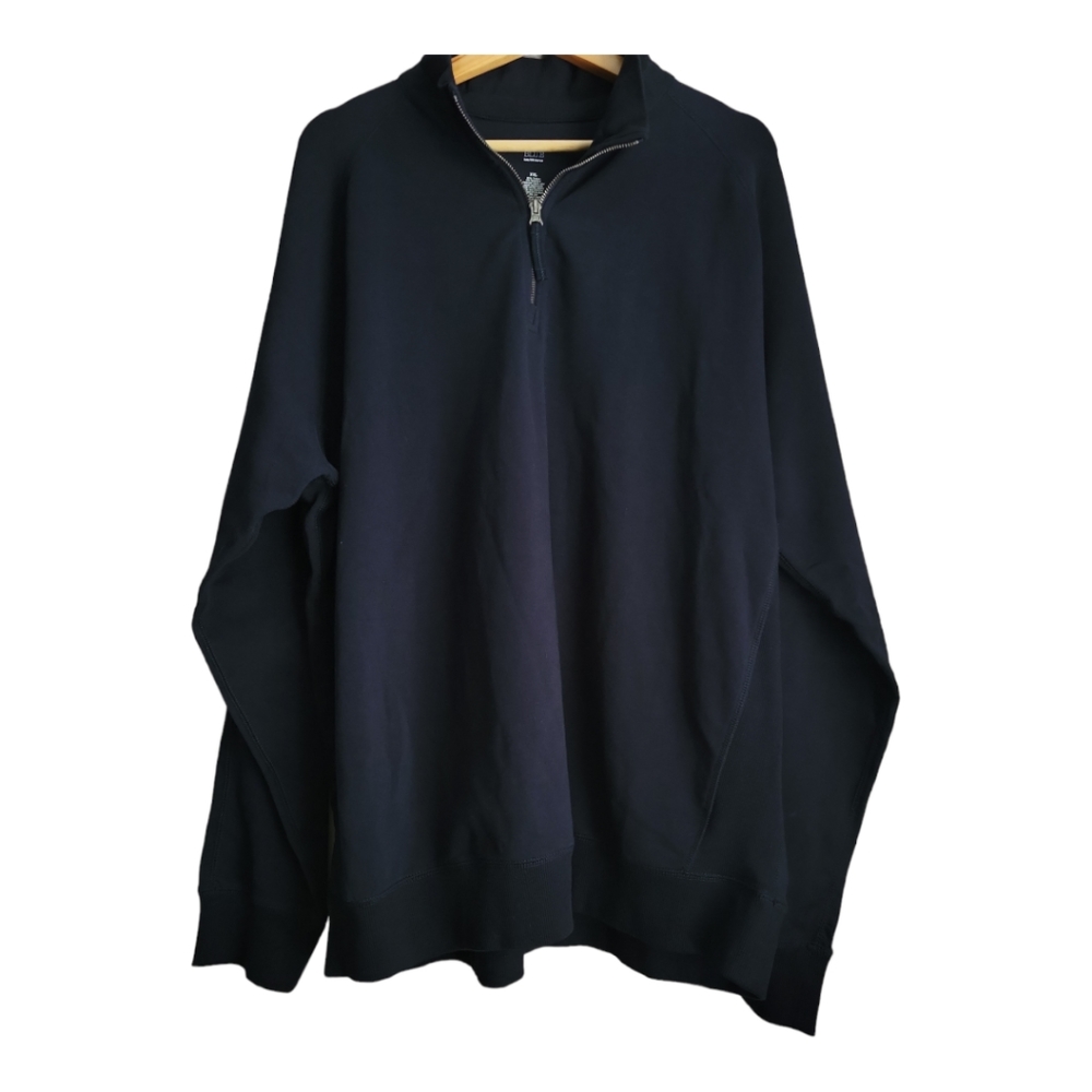 Men's  XXL Blue Saks Fifth Avenue half quarter zip pullover in navy blue